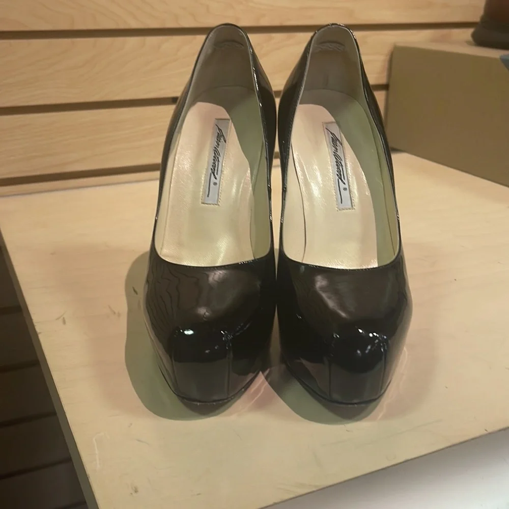 Women’s Brian Atwood Black Patent Platform Heels Size 38EU